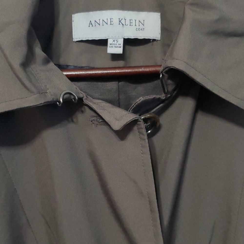 Ann Klein Single Breasted Long Coat W/Belt Sz XS - Picture 3 of 12